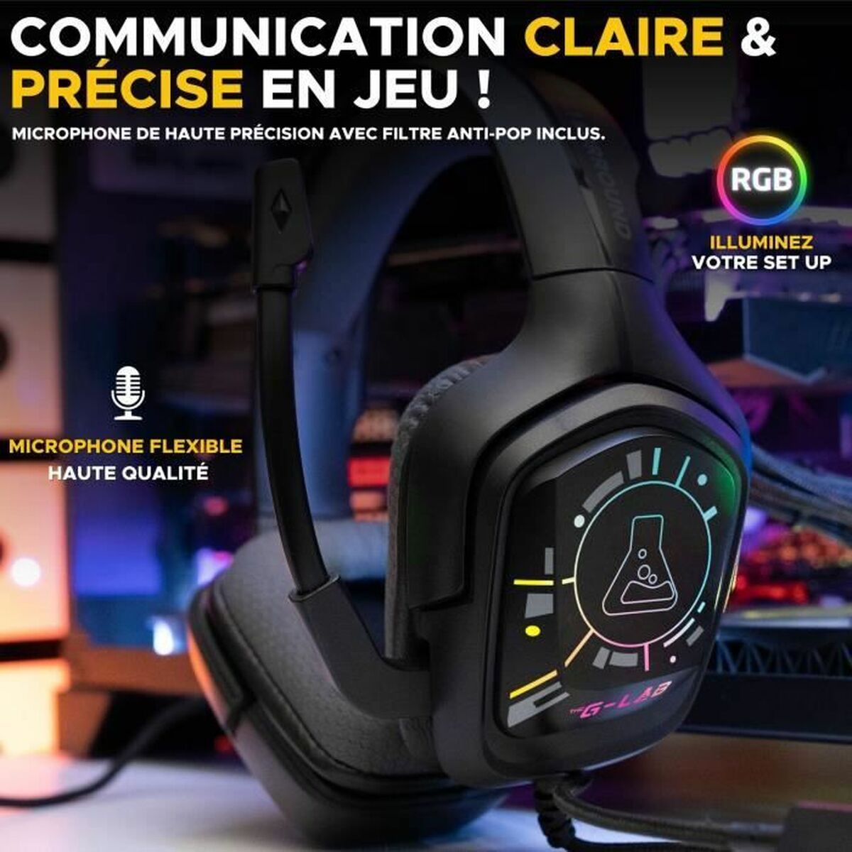 Headphones with Microphone The G-Lab KORP COBALT 7.1-4