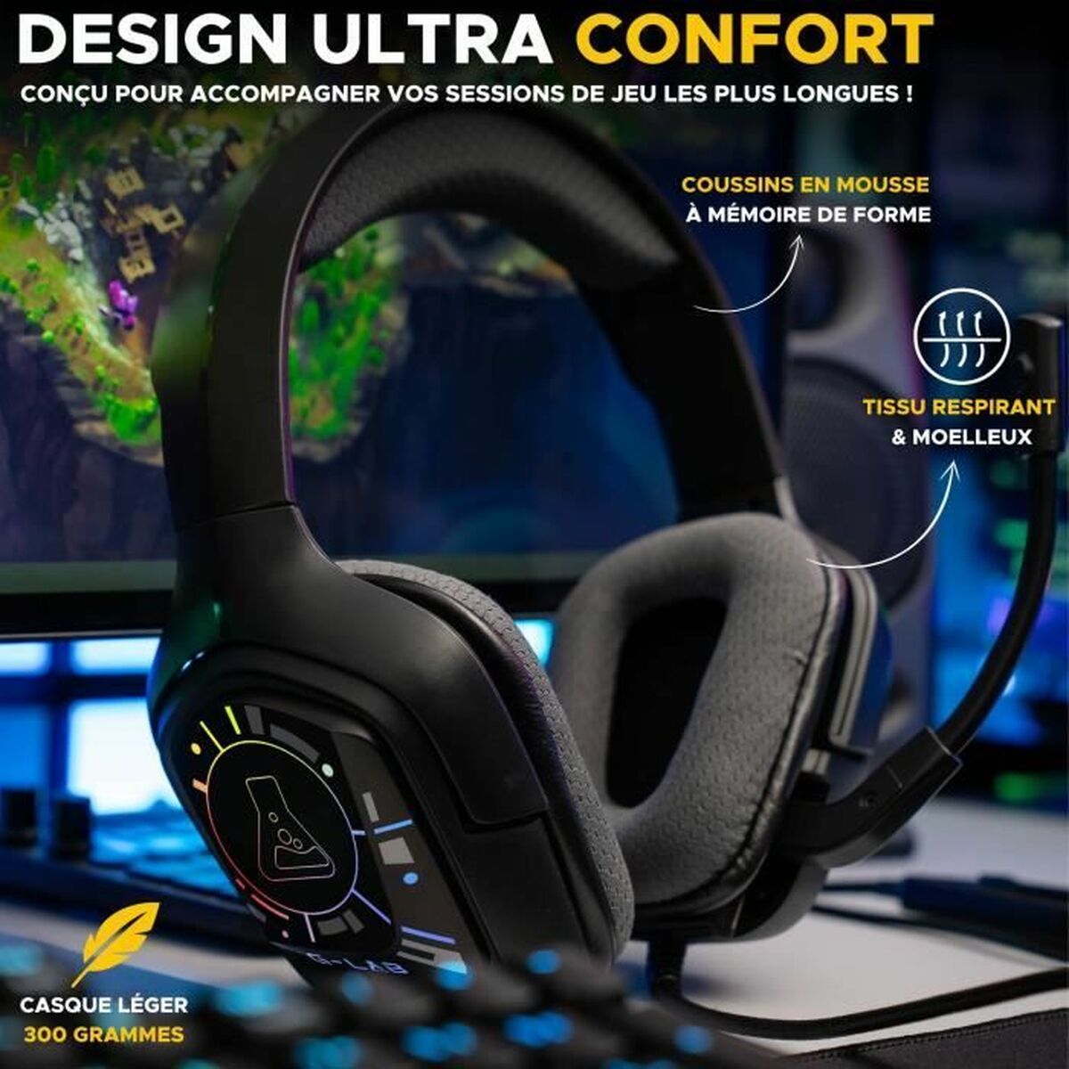 Headphones with Microphone The G-Lab KORP COBALT 7.1-2