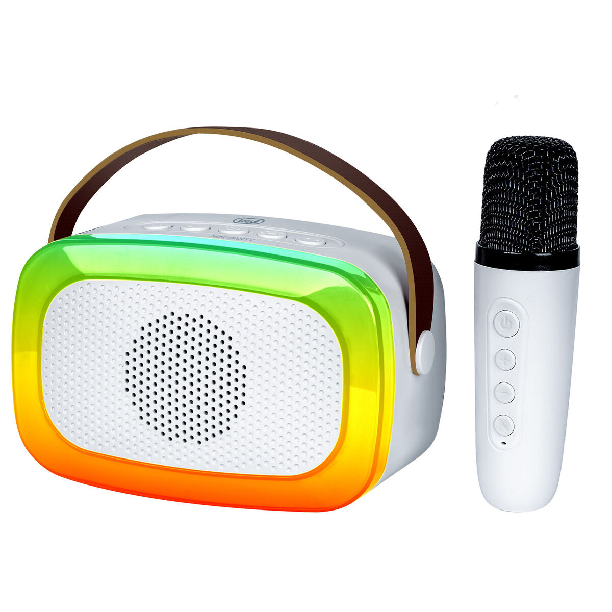 Speaker with Karaoke Microphone Trevi Trevi XR 8A01 MINI PARTY White-5
