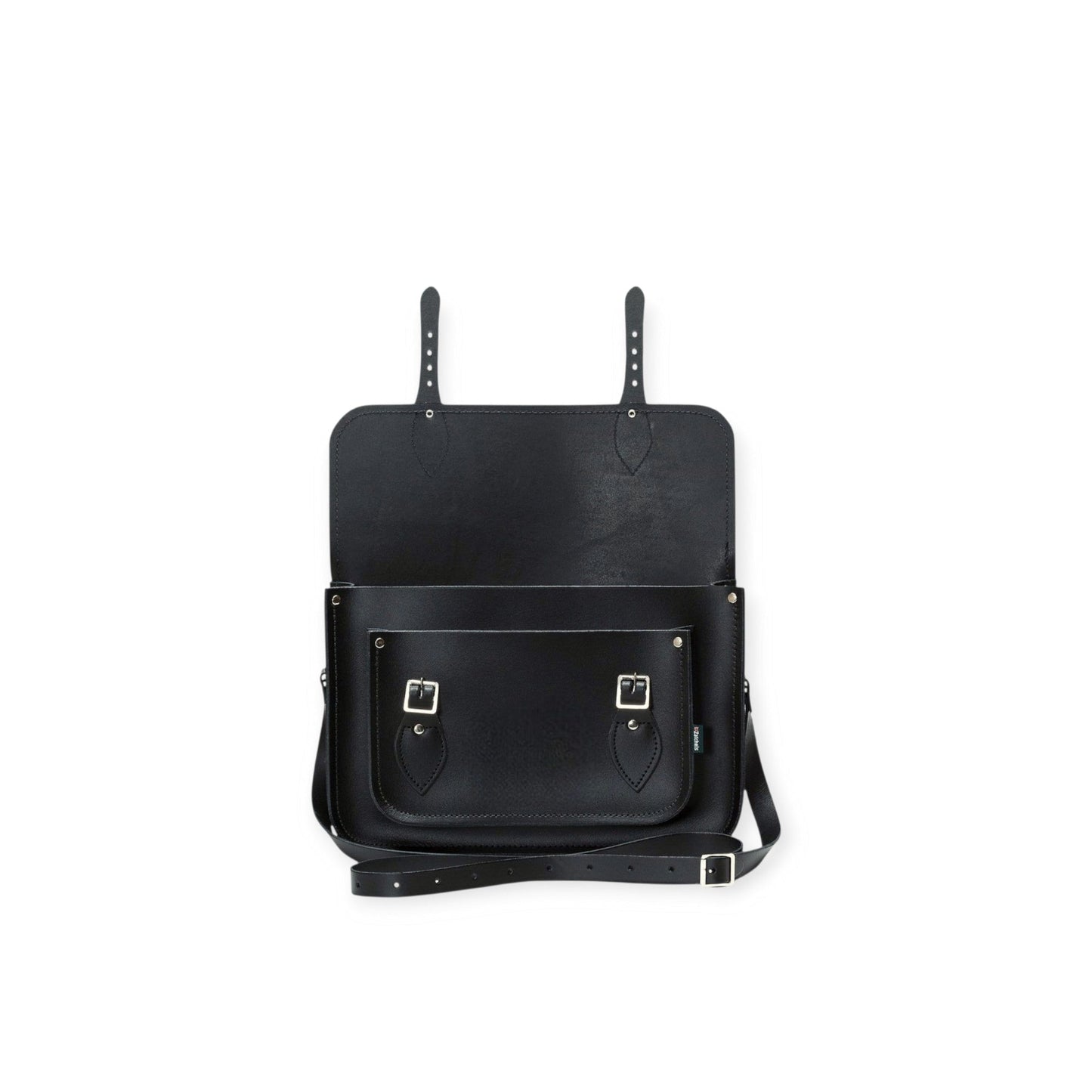 Leather Satchel - Black 11.5'' - In Stock & Ready to Ship-1