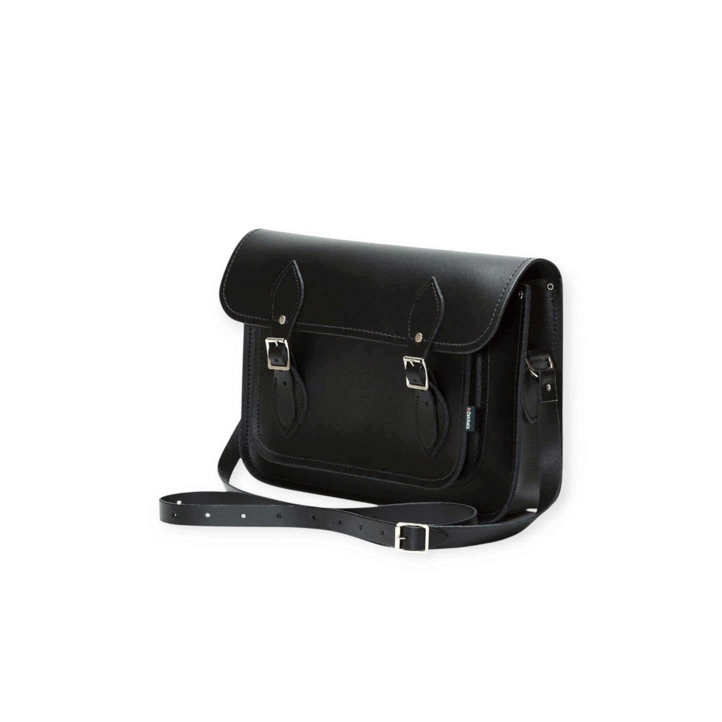 Leather Satchel - Black 11.5'' - In Stock & Ready to Ship-2