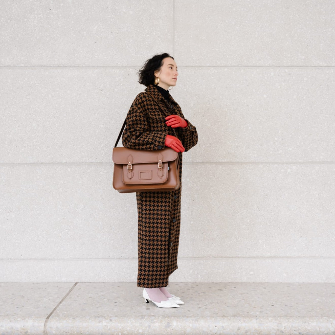 Handmade Leather Satchel - Chestnut-4