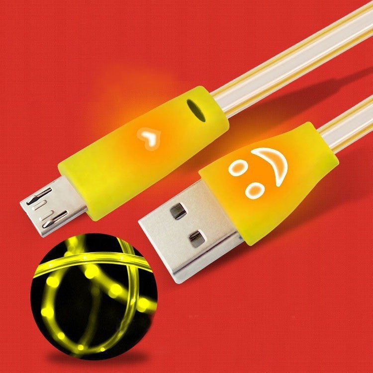 Világítós Micro USB kábel, 5 darab-2