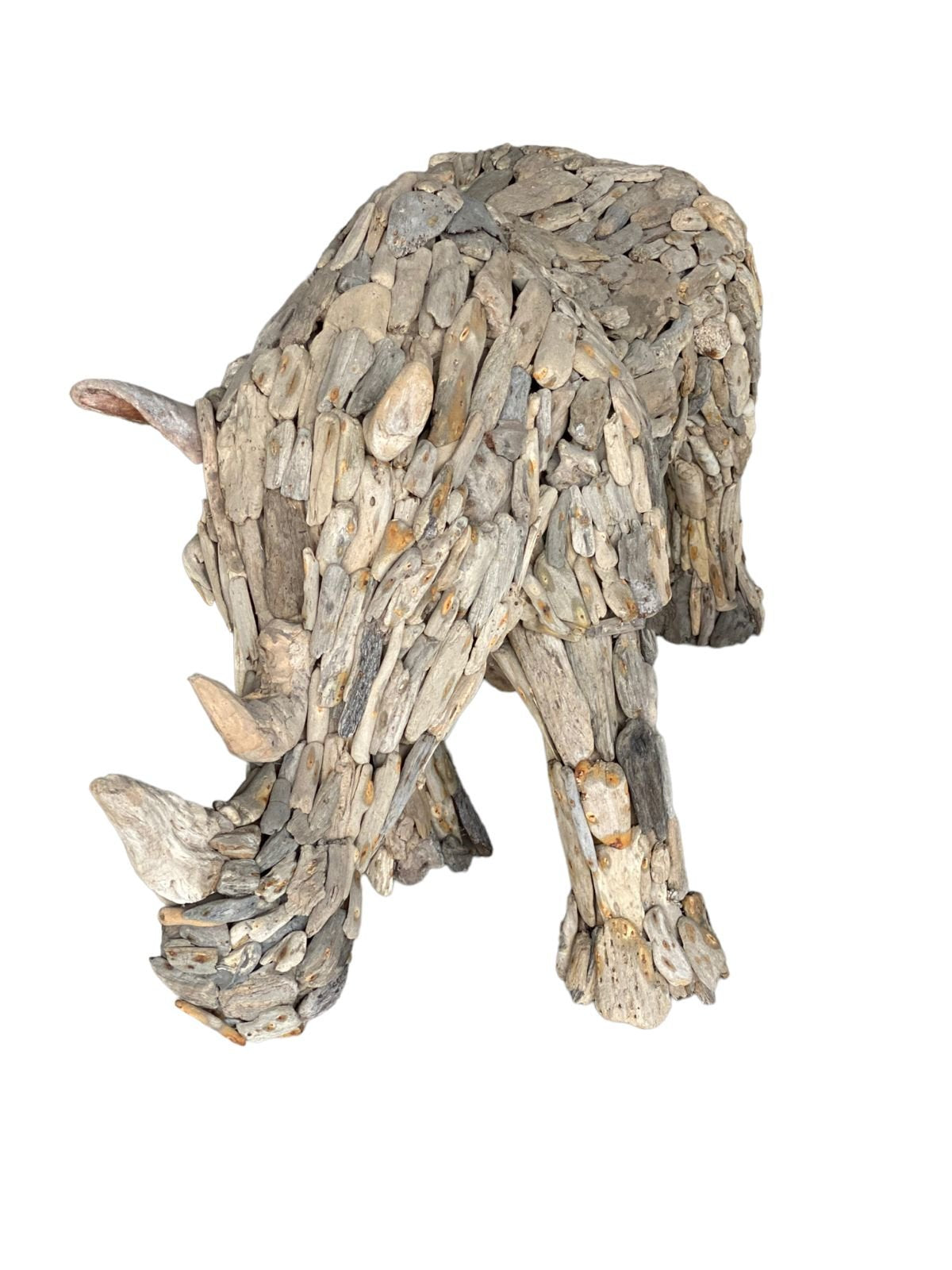 Rhino Drift Wood Home Decoration-1