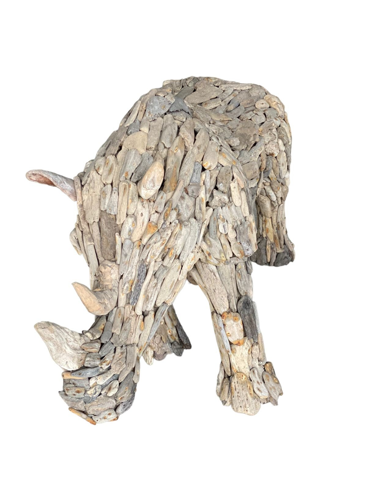 Rhino Drift Wood Home Decoration-2