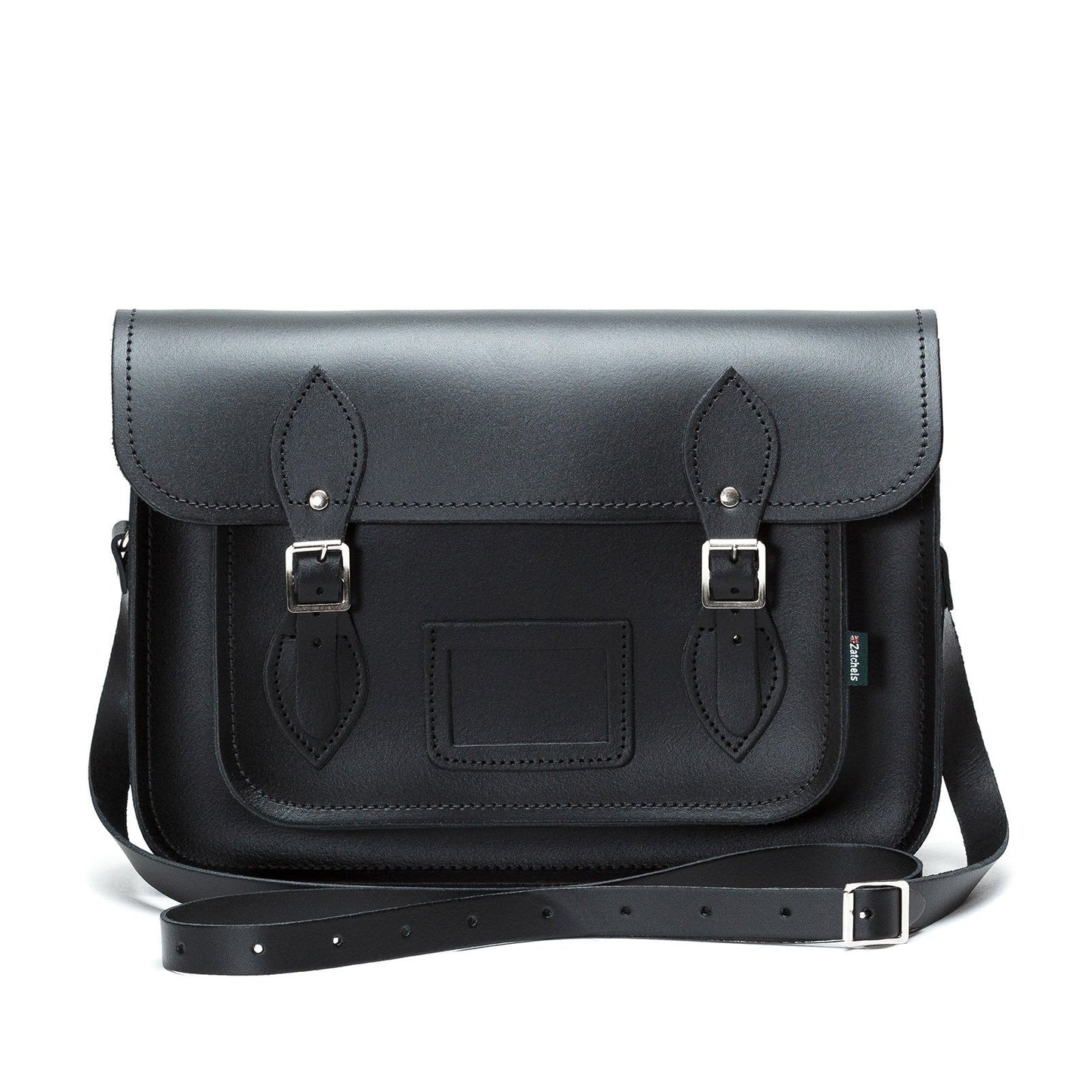 Leather Satchel - Black 13'' - In Stock & Ready to Ship-1