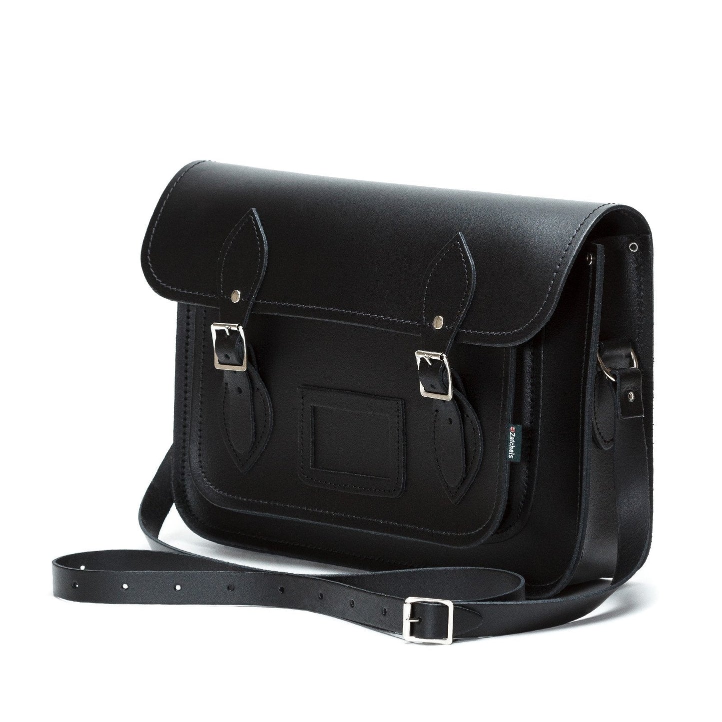 Leather Satchel - Black 13'' - In Stock & Ready to Ship-2