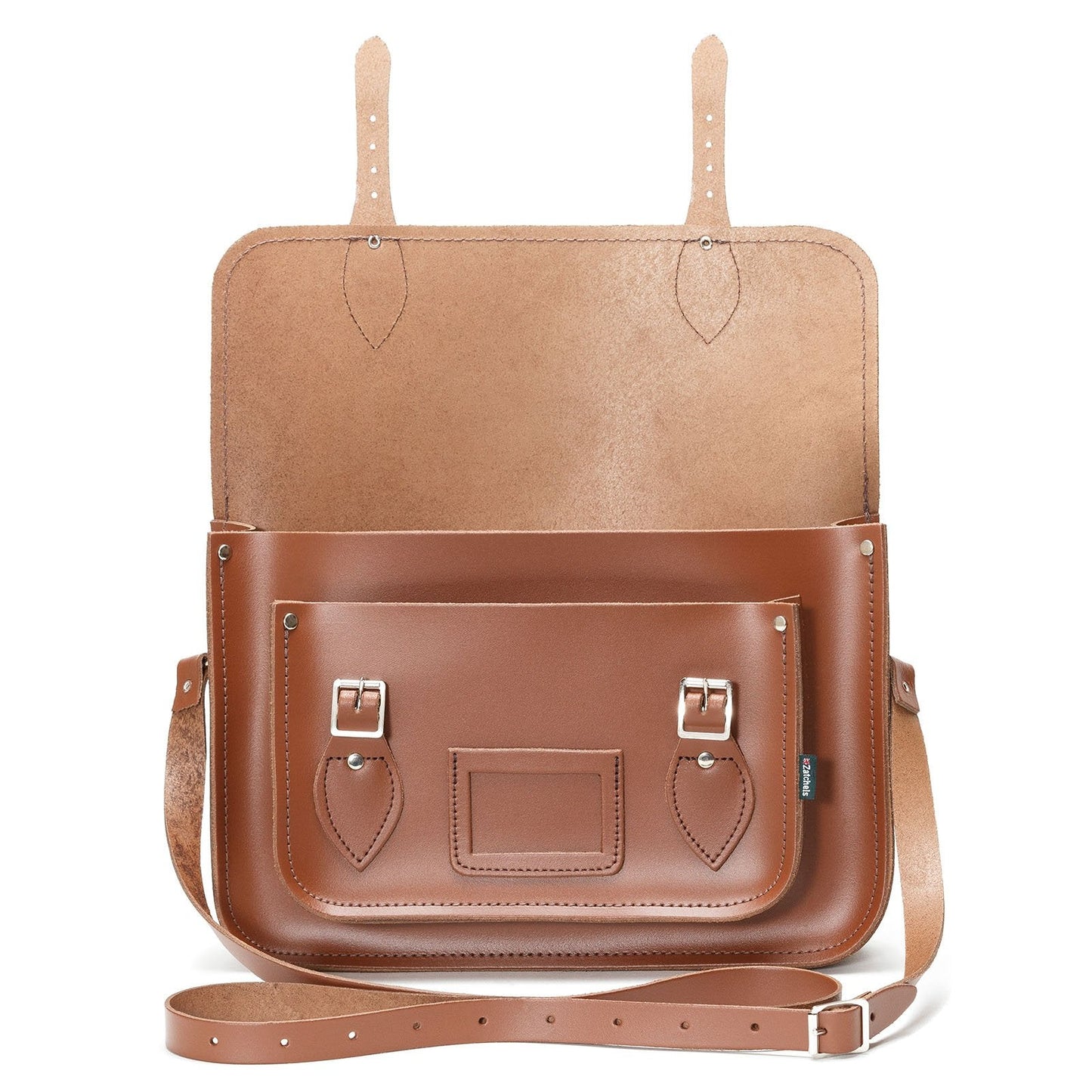 Handmade Leather Satchel - Chestnut-3