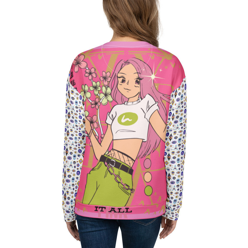 Evil Eye Sweatshirt from the Aphrodite Pink it All Collection-3