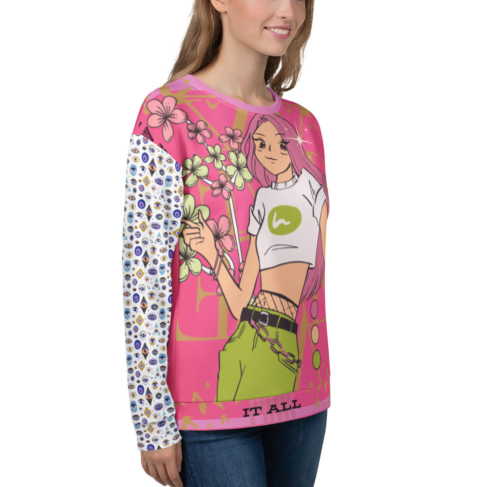 Evil Eye Sweatshirt from the Aphrodite Pink it All Collection-2