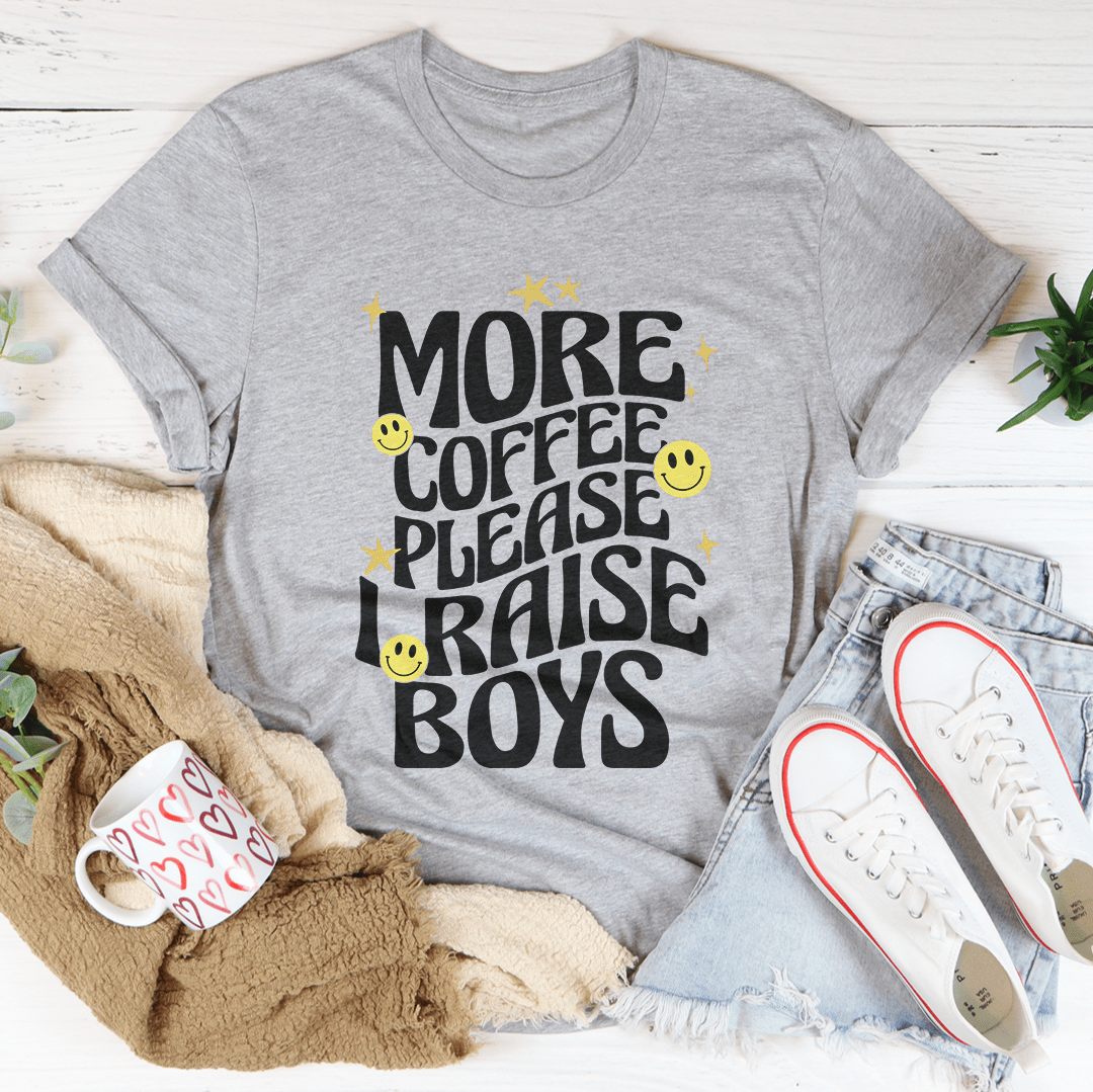 More Coffee Please I Raise Boys Tee-2