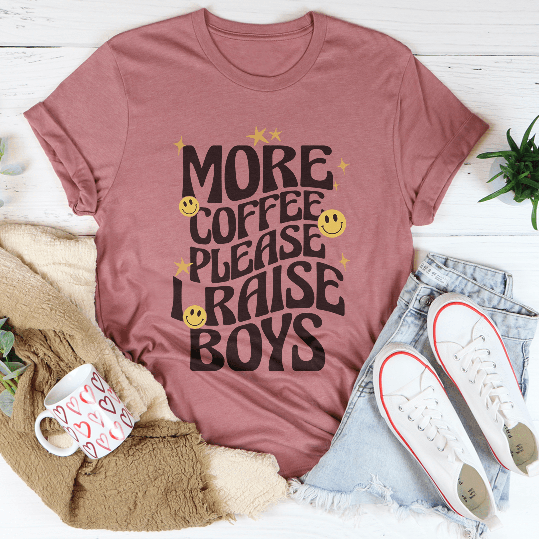 More Coffee Please I Raise Boys Tee-1