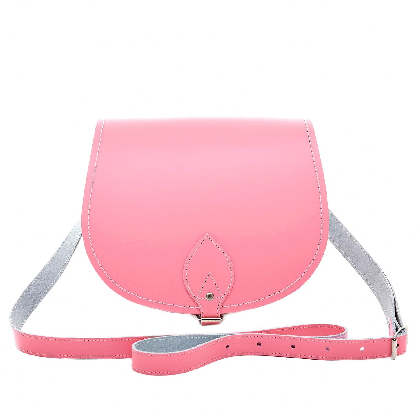 Leather Saddle Bag Small - Pastel Pink - In Stock & Ready to Ship-0