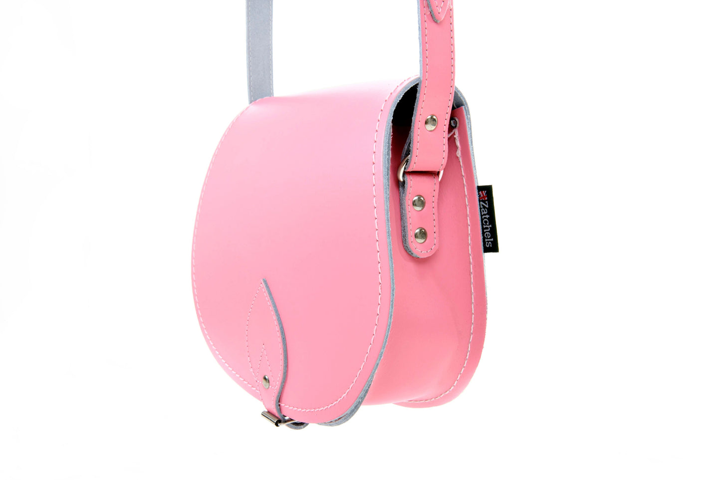 Leather Saddle Bag Small - Pastel Pink - In Stock & Ready to Ship-1
