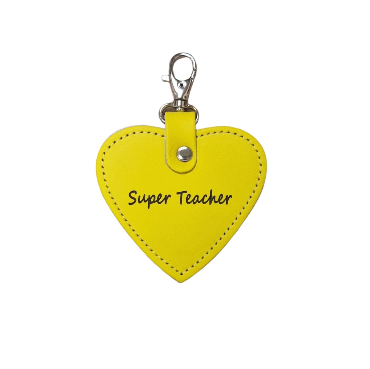 Leather Charm for Teacher - Free Engraving - Assorted Colours-3