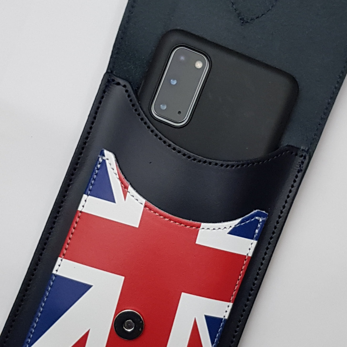 Leather Mobile Phone Pouch Plus - Union Jack - In Stock & Ready to Ship-1