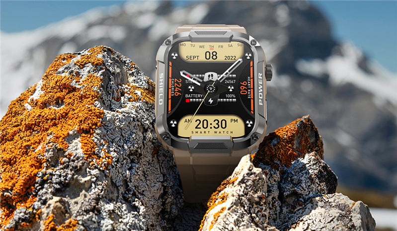 Military Smart Watch, 1.85-Inch Touch Screen Tactical Smartwatch with Text and Call, Heart Rate, Blood Oxygen, and Activity Trackers-2