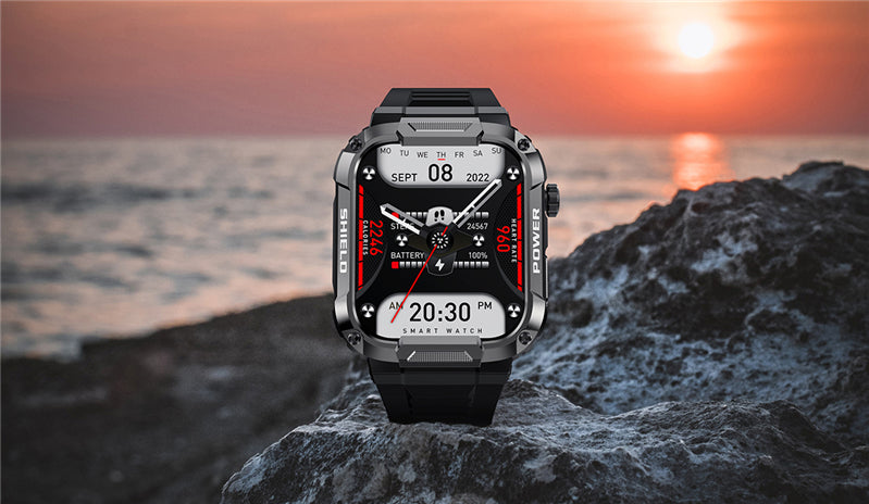 Military Smart Watch, 1.85-Inch Touch Screen Tactical Smartwatch with Text and Call, Heart Rate, Blood Oxygen, and Activity Trackers-4