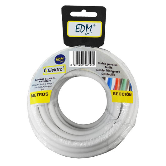 Coaxial TV Antenna Cable EDM 28026 White 50 m 2 x 1 mm-0