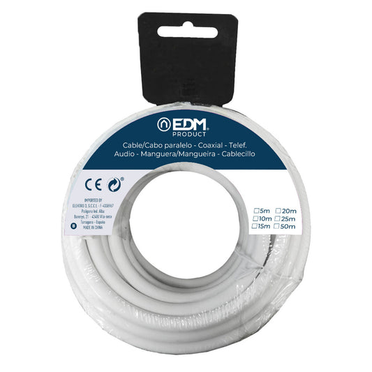 Coaxial TV Antenna Cable EDM 28026 White 50 m 2 x 1 mm-1
