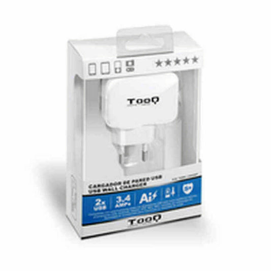 Wall Charger TooQ TQWC-1S02WT USB x 2 17W White 17 W-0