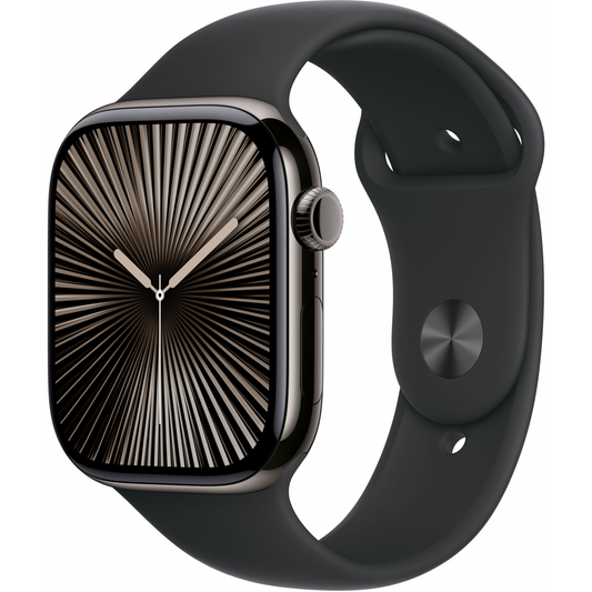 Apple Watch 10, GPS, Cellular, Slate Titanium Case 46 мм, Black Sport Band - S/M (MWYD3QF/A)-0