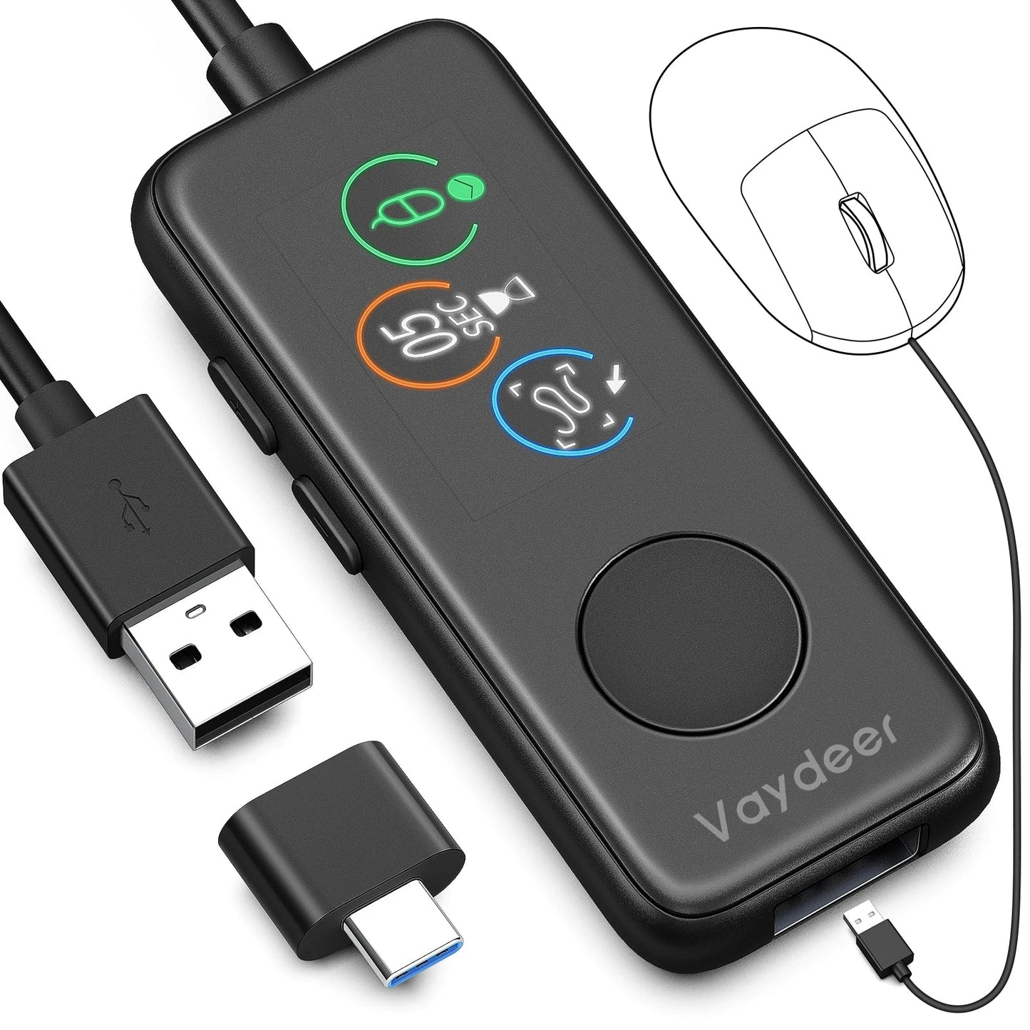 Fully Automatic USB Mouse Jiggler with HD Screen-0