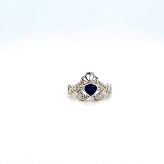 Sapphire and Diamond Ring in 18K White Gold - KGR 15478-0