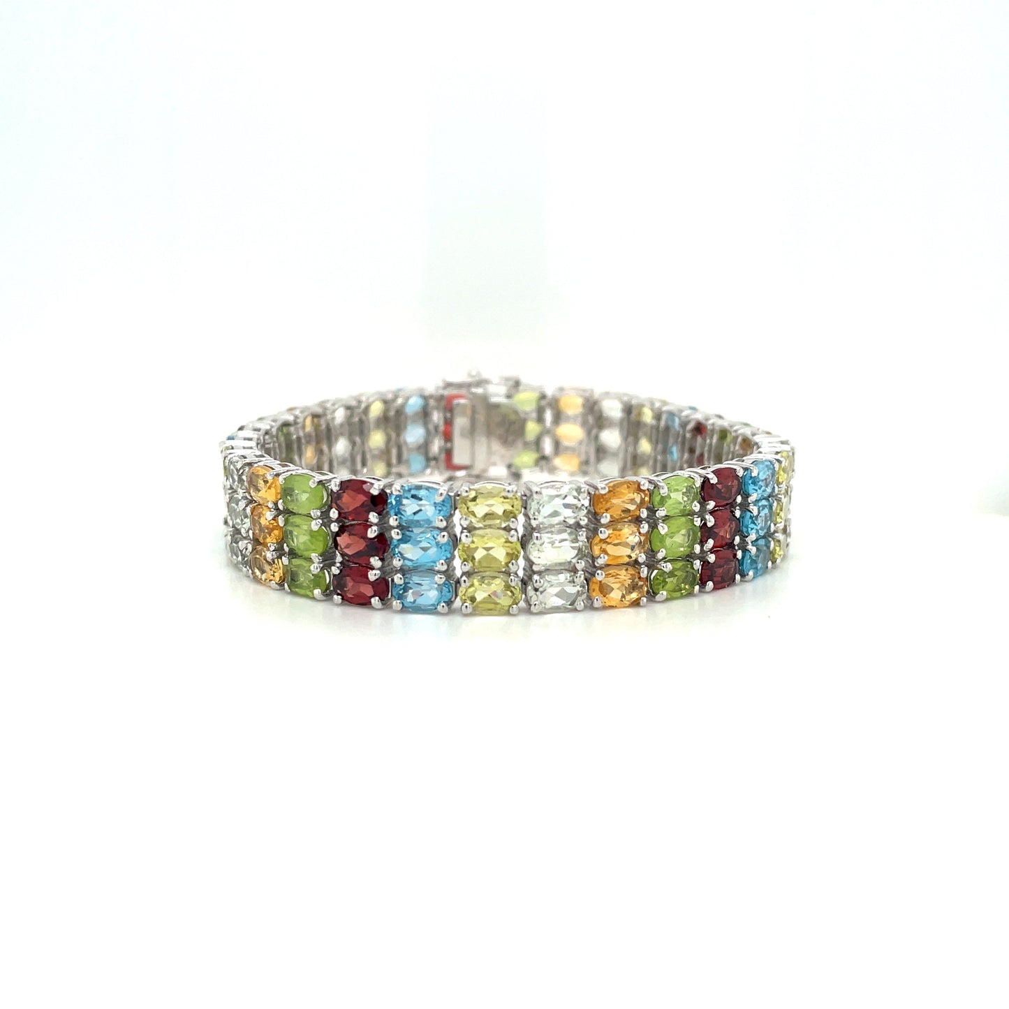 Blue Topaz Bracelet in .925 Sterling Silver - KSD 41957-1