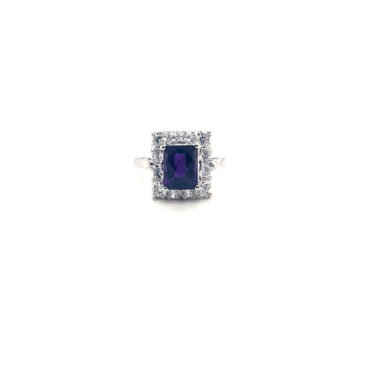 Amethyst Ring in .925 Sterling Silver - KSR 17423-0