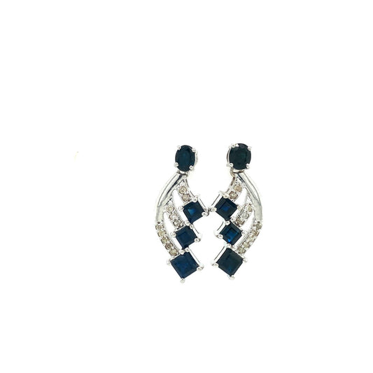 Sapphire Earring in .925 Sterling Silver - KST 54177-0
