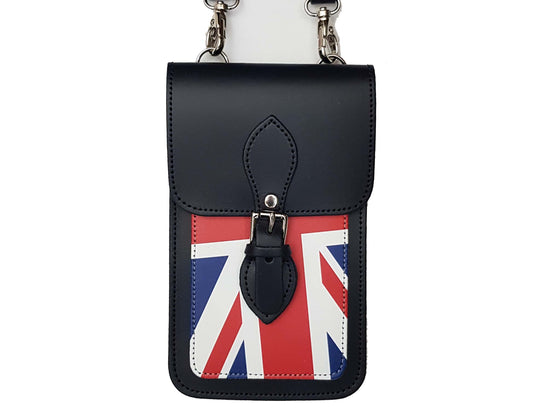 Leather Mobile Phone Pouch Plus - Union Jack - In Stock & Ready to Ship-0