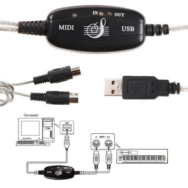USB MIDI kábel USB MIDI adapter-2