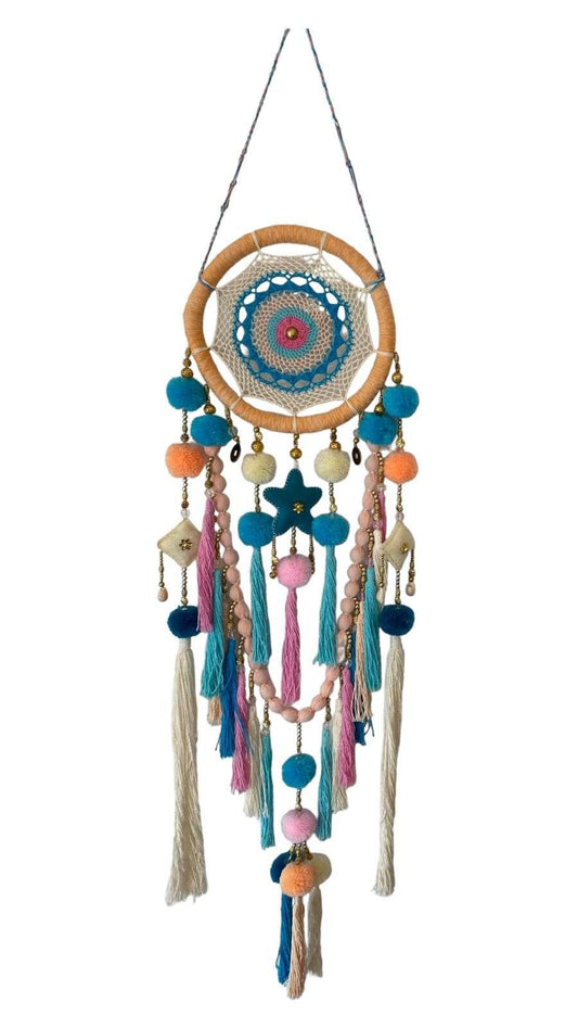 Premium Medium Green Mix Colourful Dream Catcher-0