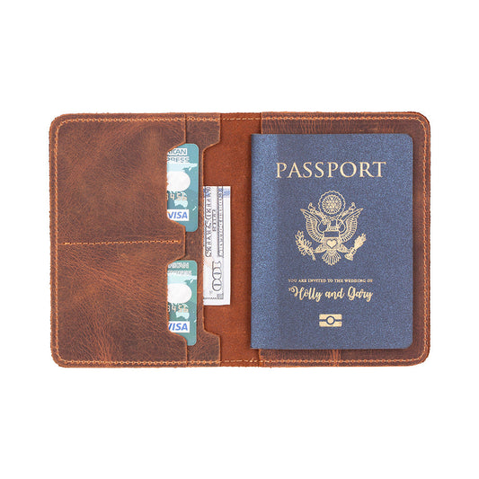 Yuma Genuine Leather Passport Wallet - Handmade Travel Document Holder-0