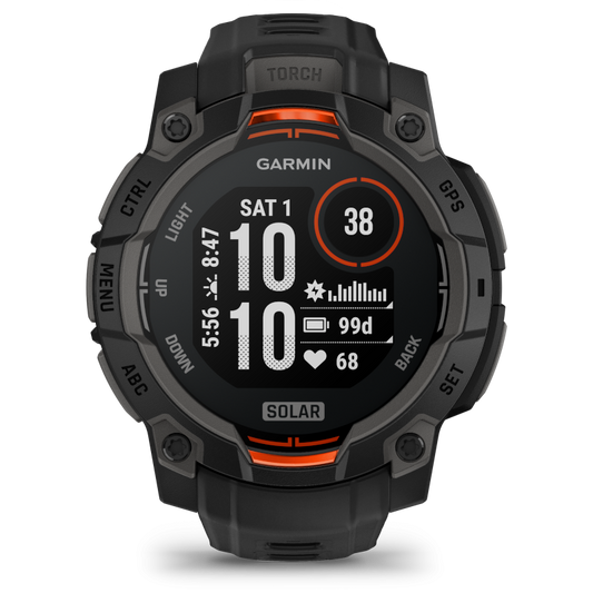 Smartwatch GARMIN Instinct 3 45mm SOLAR Black (010-02934-00)-0