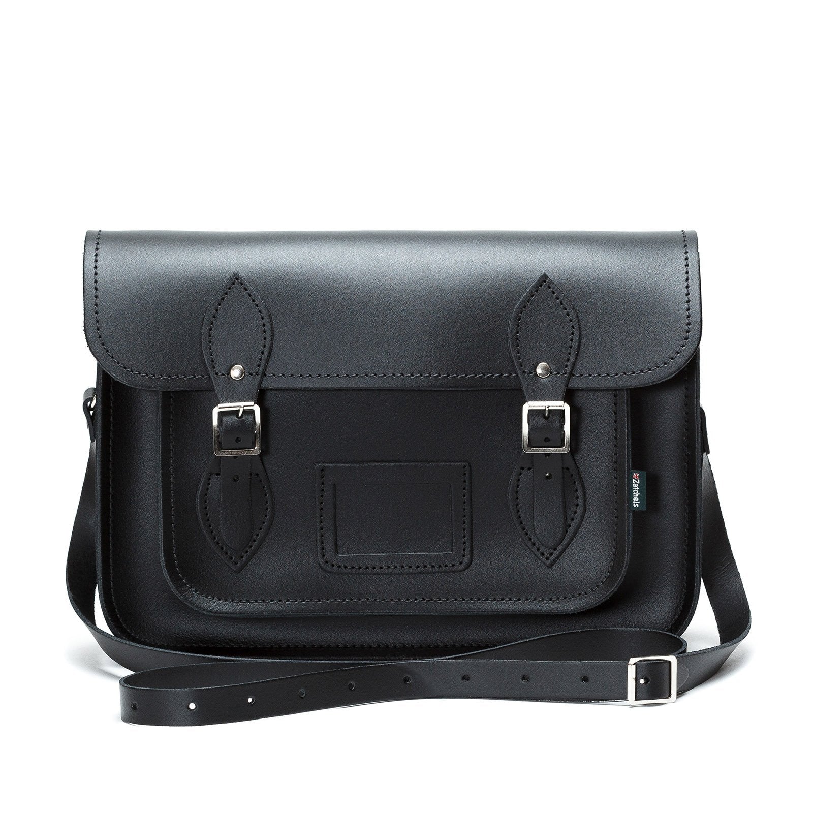 Leather Satchel - Black 13'' - In Stock & Ready to Ship-1