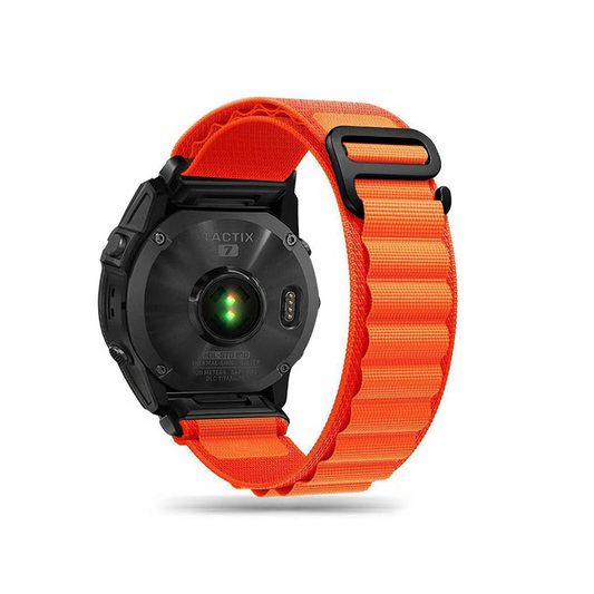 Curea material textil Tech-Protect Nylon Pro compatibila cu Garmin Fenix 3/5X/3HR/5X Plus/6X/6X Pro/7X Orange (TP607741)-0