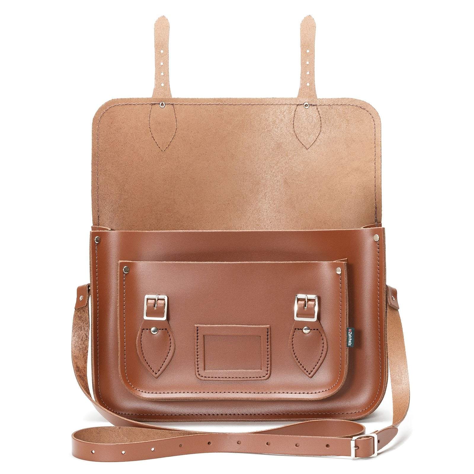 Handmade Leather Satchel - Chestnut-3