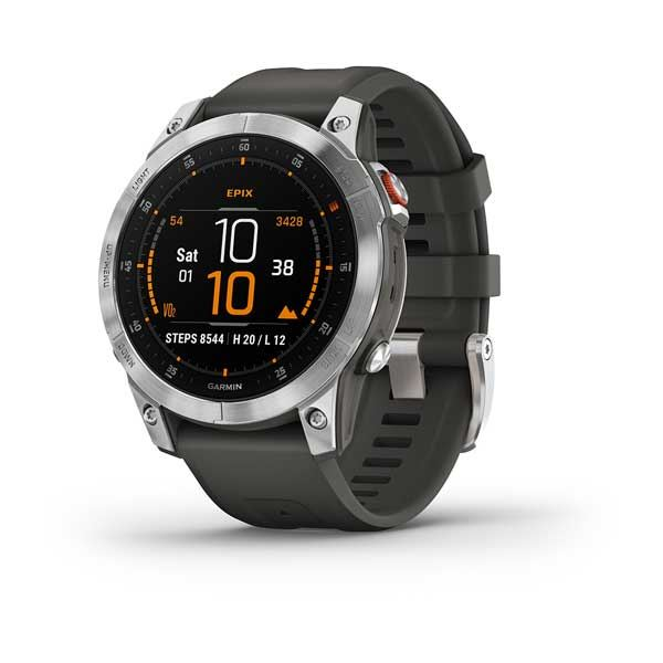 Часовник Smartwatch Garmin epix™, 47 мм, Silicone strap, Slate (010-02582-01)-0