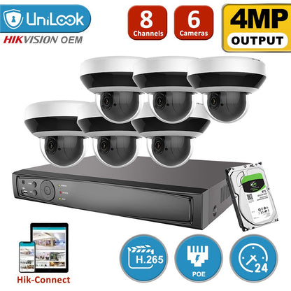 Hikvision OEM 8CH 4MP CCTV System H.265+ NVR with PTZ IP Kit-4
