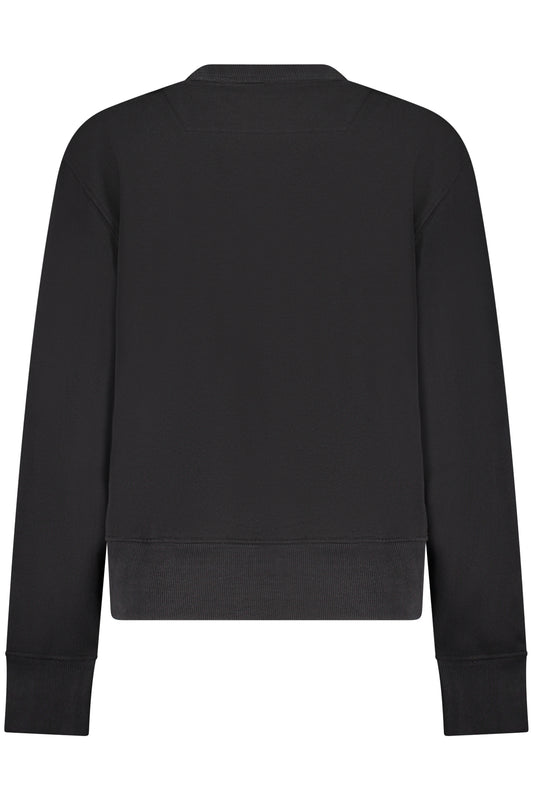 GUESS JEANS WOMEN'S BLACK ZIP-UP SWEATSHIRT-1