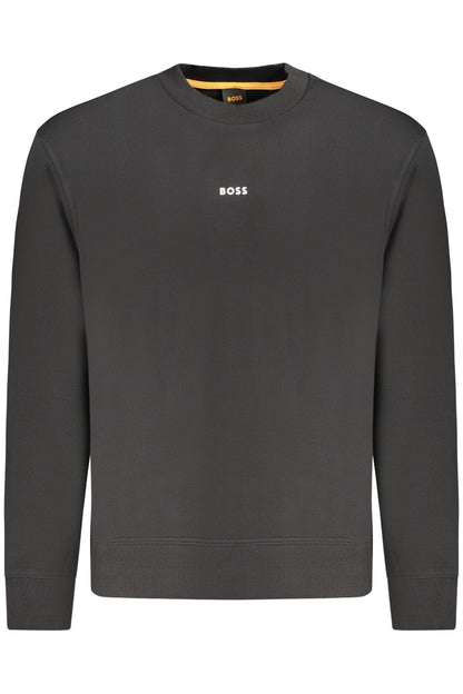 HUGO BOSS MEN'S BLACK ZIP-UP SWEATSHIRT-0