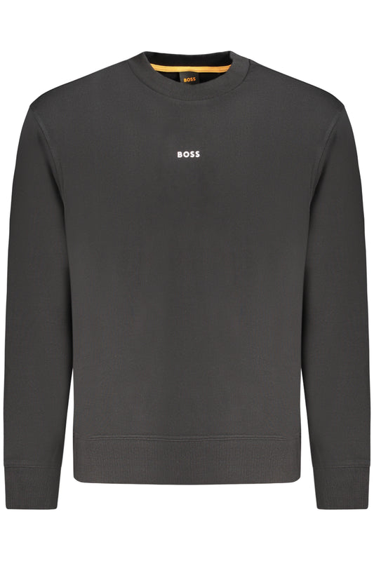HUGO BOSS MEN'S BLACK ZIP-UP SWEATSHIRT-0
