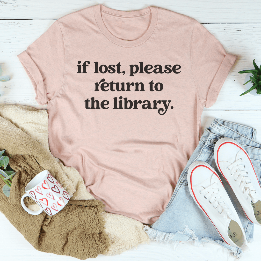 If Lost Please Return To The Library Tee-2