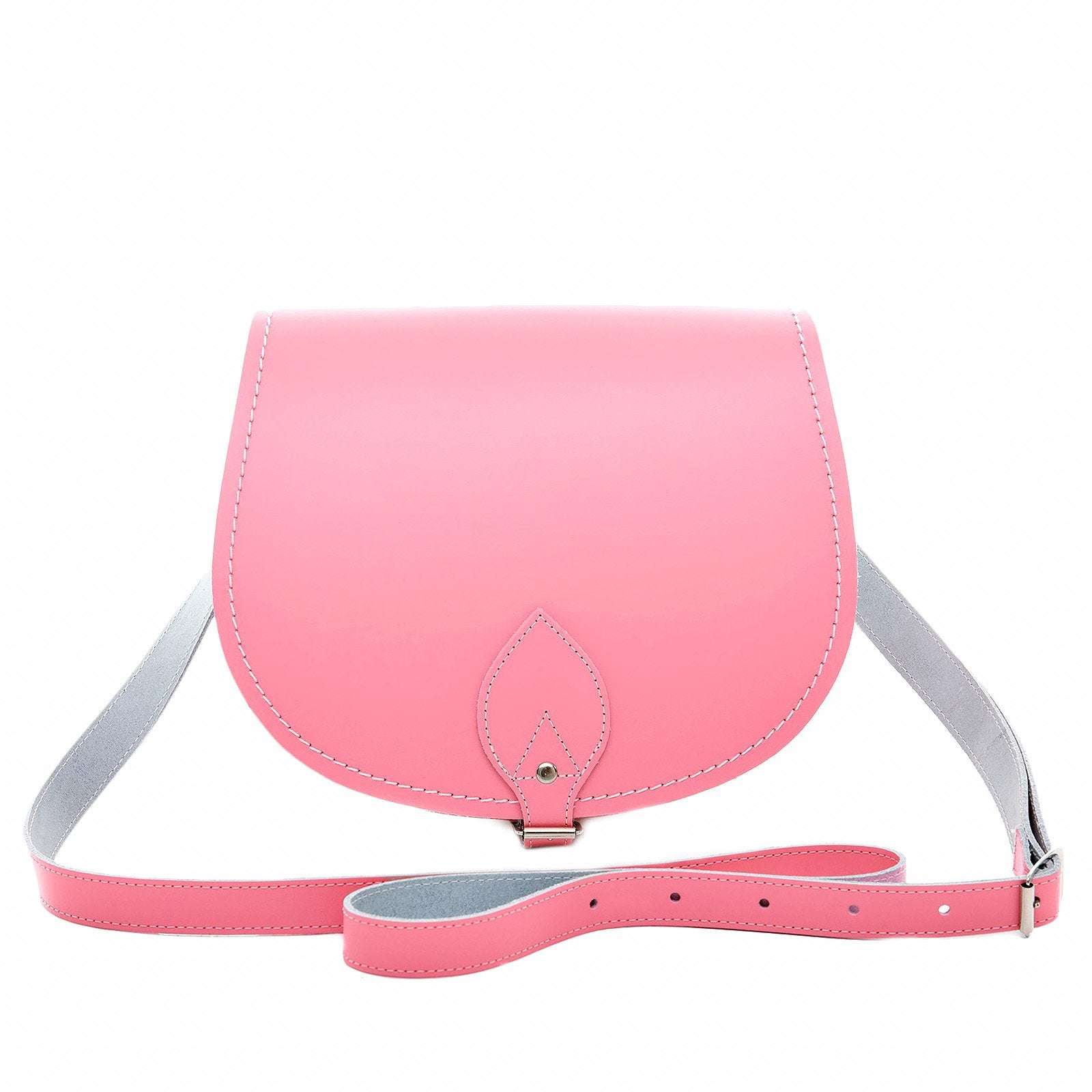 Leather Saddle Bag Small - Pastel Pink - In Stock & Ready to Ship-0