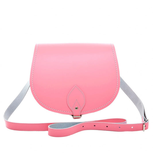 Leather Saddle Bag Small - Pastel Pink - In Stock & Ready to Ship-0