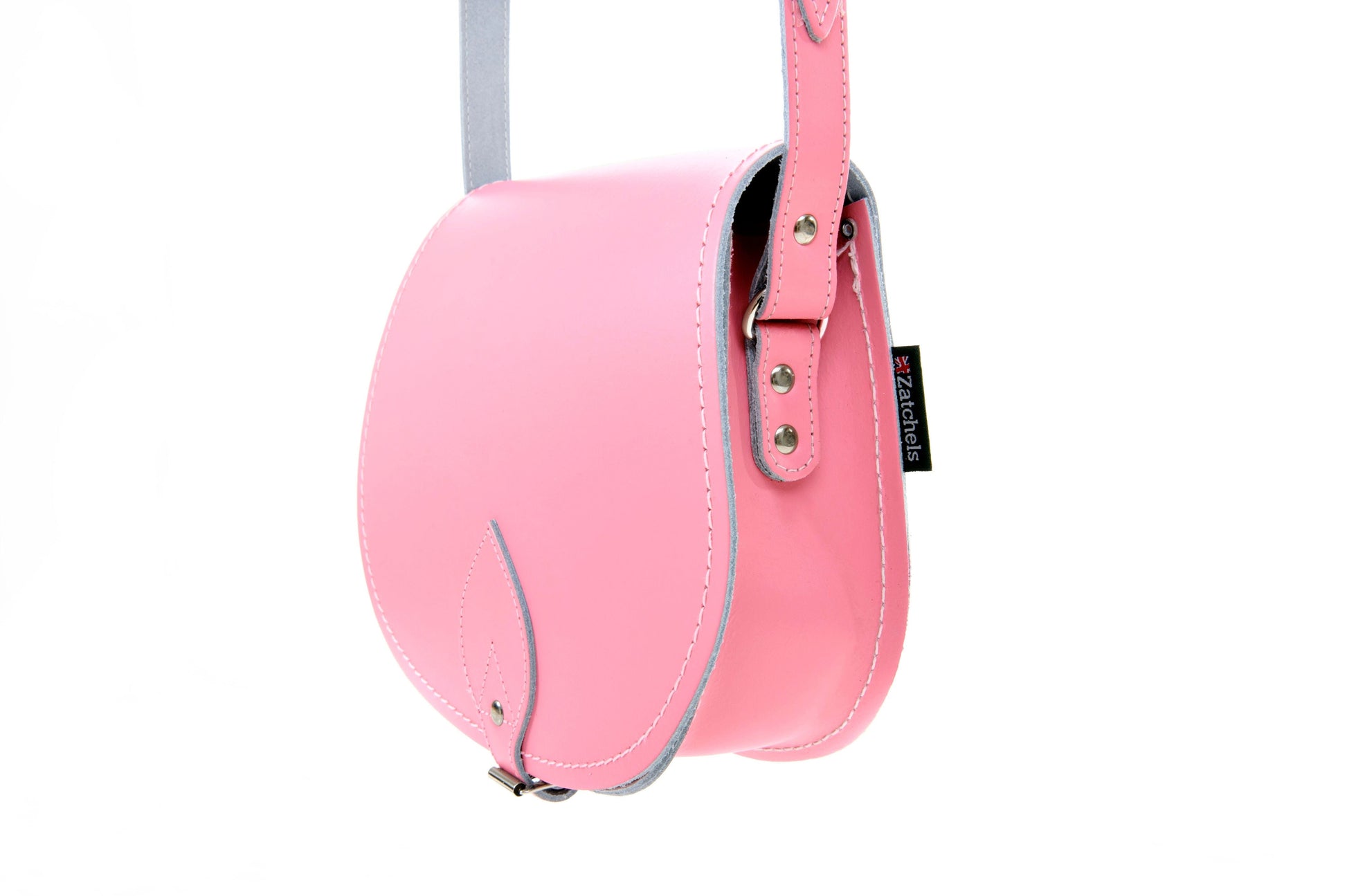 Leather Saddle Bag Small - Pastel Pink - In Stock & Ready to Ship-1